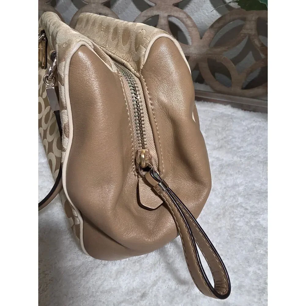Coach Madison Madeline East/West Satchel in Op Art Logo pattern (P13)